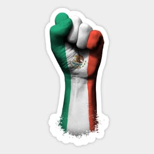 Flag of Mexico on a Raised Clenched Fist Sticker